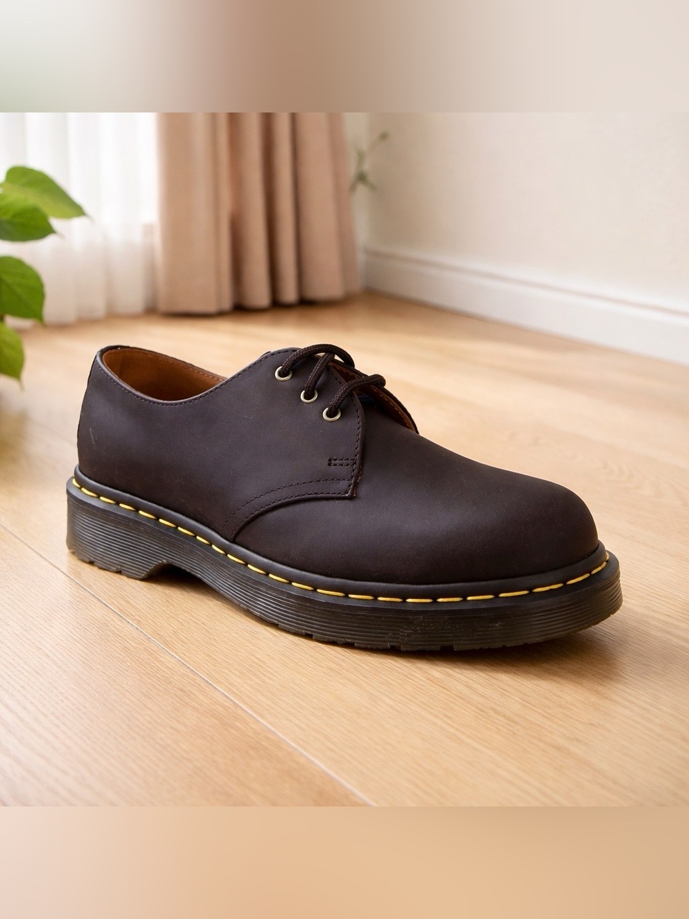 NWT Dr. Martens Men's 1461 Dark Brown Crazy Horse Leather Oxford Shoes | Size 7